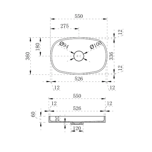 Раковина ABBER Stein AS2601 накладная, белая матовая Раковина ABBER Stein AS2601 накладная, белая матовая