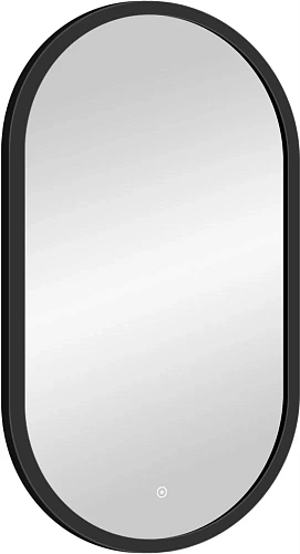 Зеркало DIWO Казань 45 черное, с подсветкой, овальное, в стиле лофт, сенсорное управление 543684 Зеркало DIWO Казань 45 черное, с подсветкой, овальное, в стиле лофт, сенсорное управление 543684
