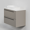 Тумба под раковину La Fenice Elba TWIN Cappuccino 90 NFNC-01-ELB-C-90-2-3-GG бежевая матовая с белой столешницей