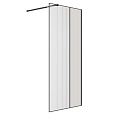 Душевая перегородка Niagara Nova NG-481-12FBLACK (120х200) черный матовый, стекло рифленое/тонированное Душевая перегородка Niagara Nova NG-481-12FBLACK (120х200) черный матовый, стекло рифленое/тонированное