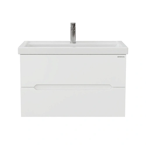 Тумба под раковину Onika Айленд 80 см 108060 подвесная, белая (для Фостер 80) Тумба под раковину Onika Айленд 80 см 108060 подвесная, белая (для Фостер 80)