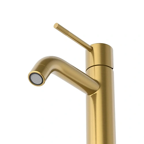 Смеситель для раковины CEZARES RELAX-LS1-BORO с донным клапаном, брашированное золото Смеситель для раковины CEZARES RELAX-LS1-BORO с донным клапаном, брашированное золото