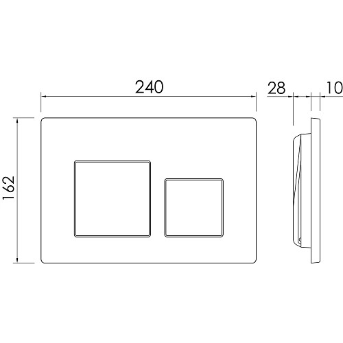 Клавиша смыва Ceramica Nova Balance Square CN12-002GG вороненая сталь Клавиша смыва Ceramica Nova Balance Square CN12-002GG вороненая сталь