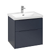 Картинка анонса товара «тумба под раковину villeroy &amp; boch subway 3.0 с подсветкой marine blue / marine blue c576l2vq»