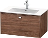 Тумба под раковину Duravit Brioso BR400201021 подвесная 82 см Орех темный