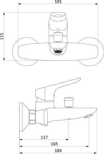 Смеситель для ванны STWORKI Малвик by Damixa Малвик HFMA10300 черный 573413 Смеситель для ванны STWORKI Малвик by Damixa Малвик HFMA10300 черный 573413
