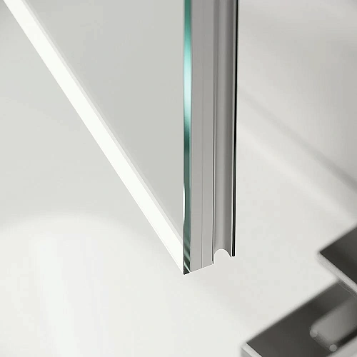 Зеркальный шкаф Sancos Evoke SC8080 800x700х136 мм из алюминия с LED подсветкой Зеркальный шкаф Sancos Evoke SC8080 800x700х136 мм из алюминия с LED подсветкой