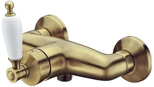 Смеситель для душа Boheme Vogue 204-MR-W бронза Murano, белое Смеситель для душа Boheme Vogue 204-MR-W бронза Murano, белое