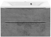 Тумба под раковину Vincea Mia 800 подвесная, 2 выкатных ящика soft close, Beton VMC-2MA800BT