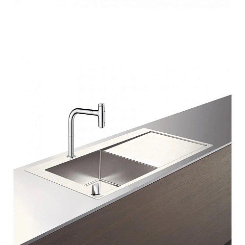 Кухонная мойка Hansgrohe со смесителем 450 с крылом C71-F450-12 43230000, хром Кухонная мойка Hansgrohe со смесителем 450 с крылом C71-F450-12 43230000, хром