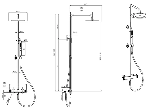 Душевая система Allen Brau Fantasy 5.11001-BN никель браш Душевая система Allen Brau Fantasy 5.11001-BN никель браш