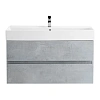 Тумба под раковину CEZARES MOLVENO 46-100-2C-SO-BET Beton 1000x460 подвесная