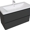 Тумба под раковину Aquanet Эмбер 105 черный матовый 00330470 напольная/подвесная Тумба под раковину Aquanet Эмбер 105 черный матовый 00330470 напольная/подвесная