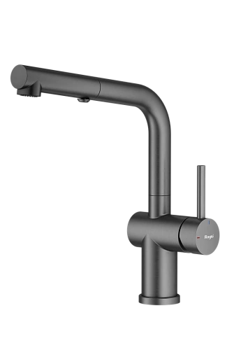 Смеситель для кухни Raglo R86.49.09 с выдвижным изливом, графит Смеситель для кухни Raglo R86.49.09 с выдвижным изливом, графит