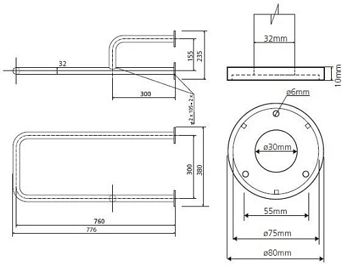Поручень Bemeta HELP program 301112151 Поручень Bemeta HELP program 301112151