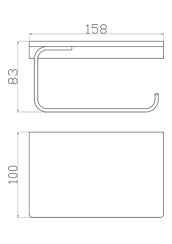 Держатель туалетной бумаги Wonzon & Woghand с полкой, темный графит (WW-9126-GM) Держатель туалетной бумаги Wonzon & Woghand с полкой, темный графит (WW-9126-GM)