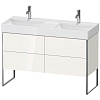 Картинка анонса товара «тумба под раковину duravit xsquare xs445602222 напольная 118 см белая глянцевый»