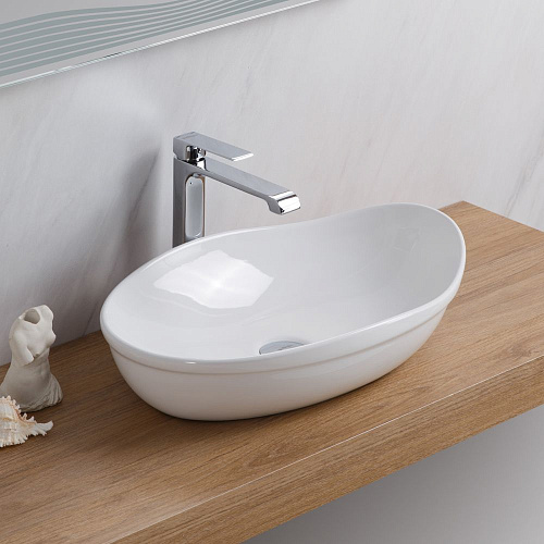 Раковина BelBagno BB1362 525x340 белый Раковина BelBagno BB1362 525x340 белый