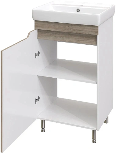 Комплект мебели DIWO Воронеж 50 напольная, ореховый дубослив, с сифоном 579748 Комплект мебели DIWO Воронеж 50 напольная, ореховый дубослив, с сифоном 579748