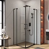 Душевой уголок CEZARES SLIDER-A-2-100/110-C-NERO 100-110x100-110см стекло прозрачное, профиль черный Душевой уголок CEZARES SLIDER-A-2-100/110-C-NERO 100-110x100-110см стекло прозрачное, профиль черный