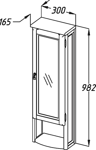 Шкаф Opadiris Клио Z0000003870 подвесной правый орех антикварный Шкаф Opadiris Клио Z0000003870 подвесной правый орех антикварный