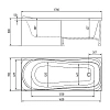 Акриловая ванна Alex Baitler SAIMA 170 прямоугольная 170х70 SAIMA 170*70 Акриловая ванна Alex Baitler SAIMA 170 прямоугольная 170х70 SAIMA 170*70