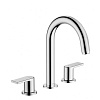 Картинка анонса товара «смеситель для раковины hansgrohe vernis shape на 3 отверстия, со сливным гарнитуром 71563000, хром»