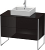 Картинка анонса товара «тумба под раковину duravit xsquare xs492104040 напольная 100 см черный глянцевый»