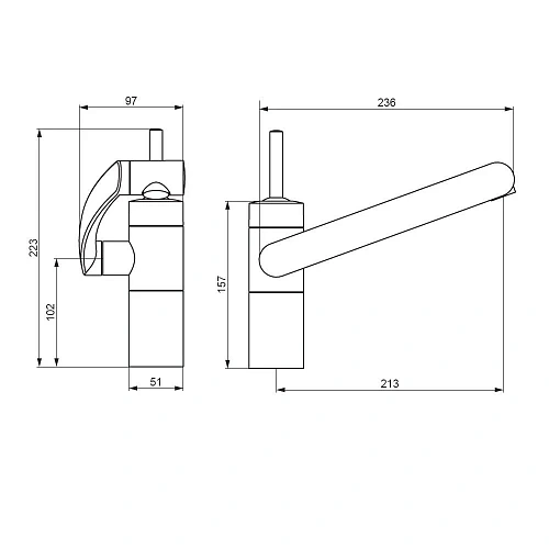 Смеситель для кухни Damixa Arc 290007264 никель Смеситель для кухни Damixa Arc 290007264 никель