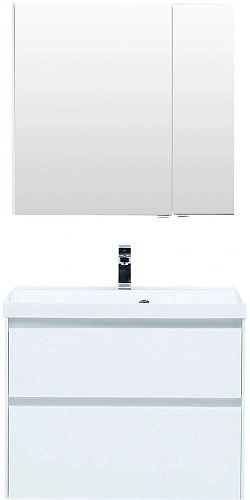 Тумба под раковину Aquanet Гласс 80 белый 00238361 Тумба под раковину Aquanet Гласс 80 белый 00238361