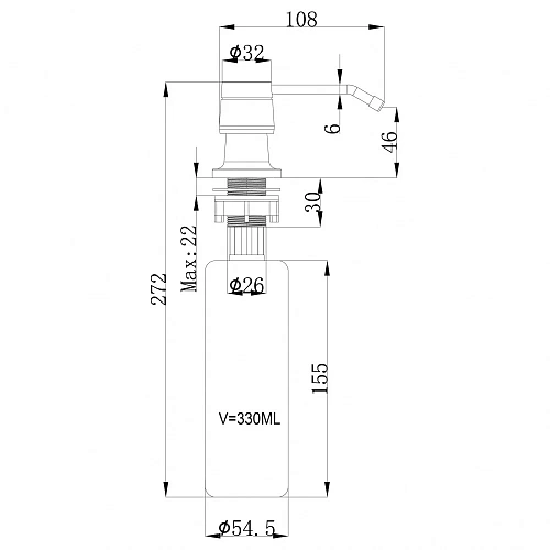 Дозатор жидкого мыла Swedbe Selene 0101 Дозатор жидкого мыла Swedbe Selene 0101
