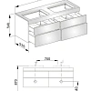 Тумба под раковину Keuco Edition 400 31575XX0000, 1400х546х535 мм Тумба под раковину Keuco Edition 400 31575XX0000, 1400х546х535 мм