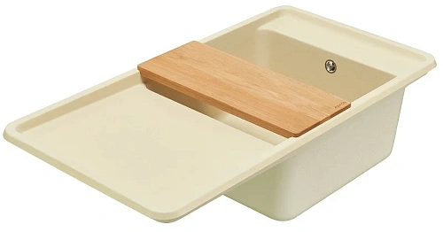 Кухонная мойка Aquaton Беллис 97 1A725132BS290 из литого мрамора, шампань Кухонная мойка Aquaton Беллис 97 1A725132BS290 из литого мрамора, шампань