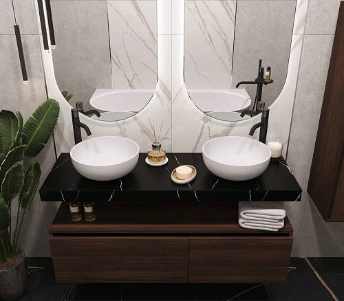 Столешница Armadi Art FLAT NERO MARQUINA 1410x460x70 869-140-NM Столешница Armadi Art FLAT NERO MARQUINA 1410x460x70 869-140-NM