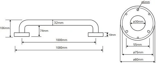 Поручень Bemeta HELP program 301101004 Поручень Bemeta HELP program 301101004