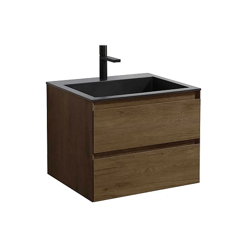 Тумба под раковину Vincea Luka 600 подвесная, 2 выкатных ящика soft-close, T.Oak VMC-2L600TO Тумба под раковину Vincea Luka 600 подвесная, 2 выкатных ящика soft-close, T.Oak VMC-2L600TO