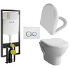 Картинка анонса товара «комплект унитаза с инсталляцией vitra zentrum 9012b003-7205 с сиденьем и клавишей смыва хром»