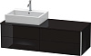Картинка анонса товара «тумба под раковину duravit xsquare xs4913l4040 140 см черный глянцевый»