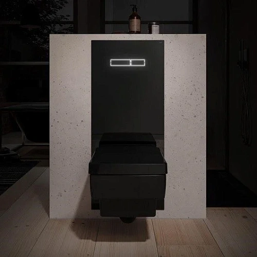 Стеклянная панель TECE TECElux 9650003 с сенсорным блоком управления sen-Touch, стекло черное Стеклянная панель TECE TECElux 9650003 с сенсорным блоком управления sen-Touch, стекло черное