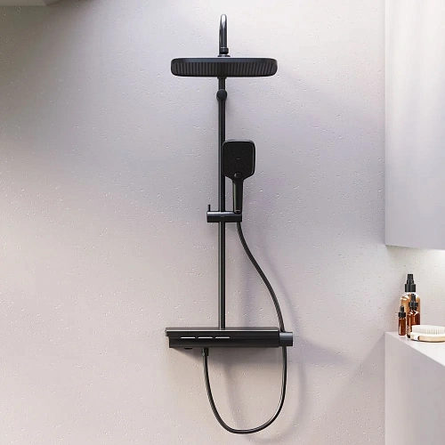 Душевая система Damixa Gala 953760300 с термостом черный Душевая система Damixa Gala 953760300 с термостом черный