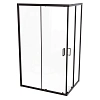 Душевой уголок Taliente 120x90x195см, прямоугольный, раздвижной, прозр.стекло 6мм, черный профиль TA-09120-1CB