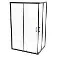 Душевой уголок Taliente 120x90x195см, прямоугольный, раздвижной, прозр.стекло 6мм, черный профиль TA-09120-1CB Душевой уголок Taliente 120x90x195см, прямоугольный, раздвижной, прозр.стекло 6мм, черный профиль TA-09120-1CB
