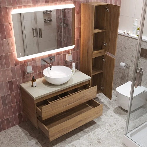 Тумба со столешницей и раковиной BelBagno KRAFT 80 kraft80rt-kepmco-1077-set подвесная KRAFT80RT-KEPMCO-1077-SET Тумба со столешницей и раковиной BelBagno KRAFT 80 kraft80rt-kepmco-1077-set подвесная KRAFT80RT-KEPMCO-1077-SET