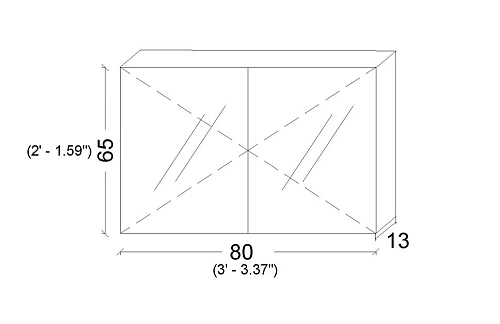 Зеркальный шкаф Armadi Art VALLESSI 80х64см, дуб светлый (матовый, фактурный) 547-L Зеркальный шкаф Armadi Art VALLESSI 80х64см, дуб светлый (матовый, фактурный) 547-L