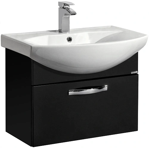 Тумба под раковину Aquaton Ария 65 черный глянец 1A134001AA950 Тумба под раковину Aquaton Ария 65 черный глянец 1A134001AA950