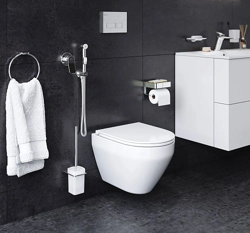 Комплект унитаза AM.PM Spirit V2.0 CK70HA с инсталляцией, сиденьем микролифт, клавишей смыва хром, гигиеническим душем и аксессуарами Комплект унитаза AM.PM Spirit V2.0 CK70HA с инсталляцией, сиденьем микролифт, клавишей смыва хром, гигиеническим душем и аксессуарами