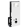 Детальная картинка товара «инсталляция для унитаза wasserkraft glan 66tlt.010.me.wh.bn03 с клавишей смыва никель»