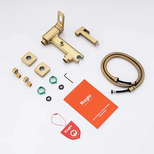 Гигиенический душ Raglo R51.51.03 настенный, сатин золотой Гигиенический душ Raglo R51.51.03 настенный, сатин золотой