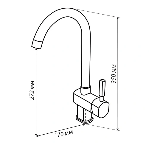 Смеситель для кухни Aquaton Лиам терракот 1AX003FCXX270 Смеситель для кухни Aquaton Лиам терракот 1AX003FCXX270