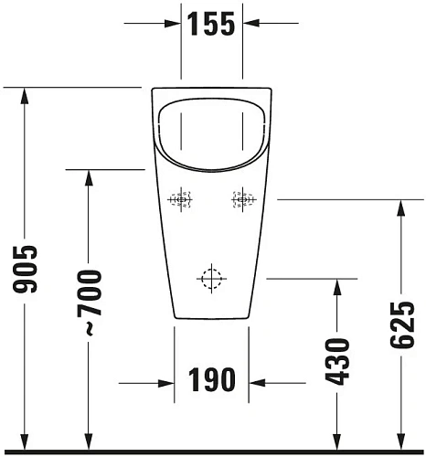 Писсуар Duravit ME by Starck 2814302000 белый Писсуар Duravit ME by Starck 2814302000 белый